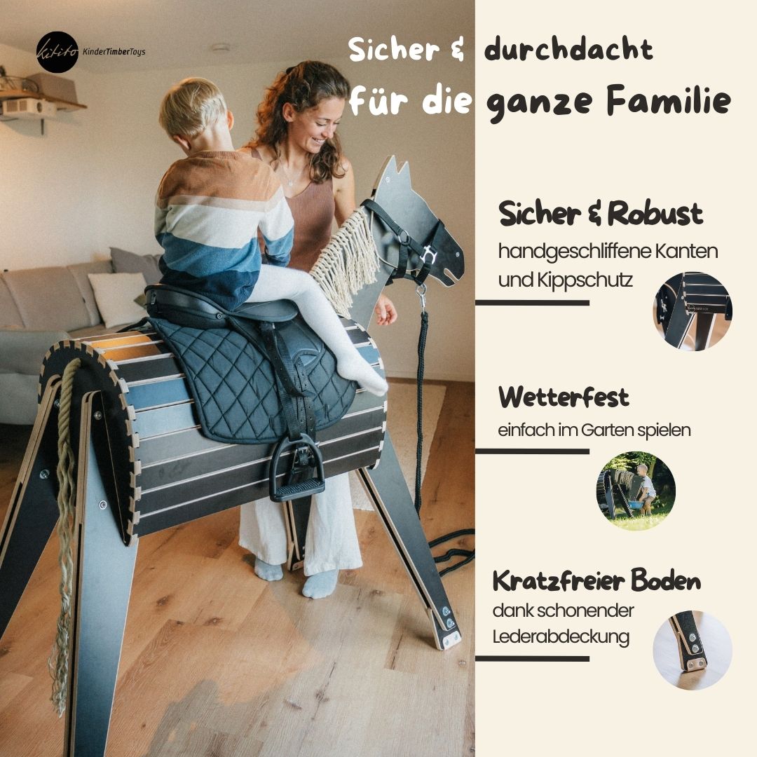 ferdi mit Vollausstattung - dein Lieblingsholzpferd